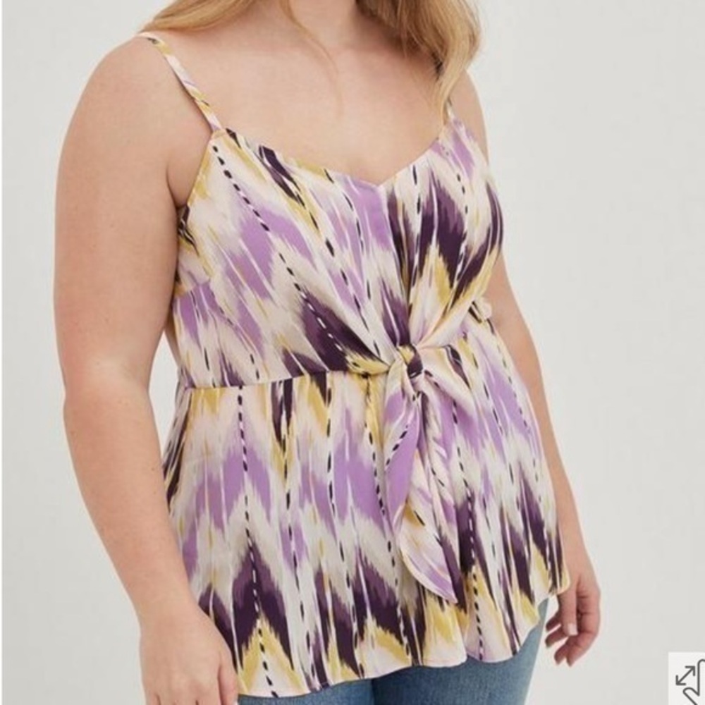 Torrid Peplum Georgette Tie-Front Cami NWT Sz 2X
